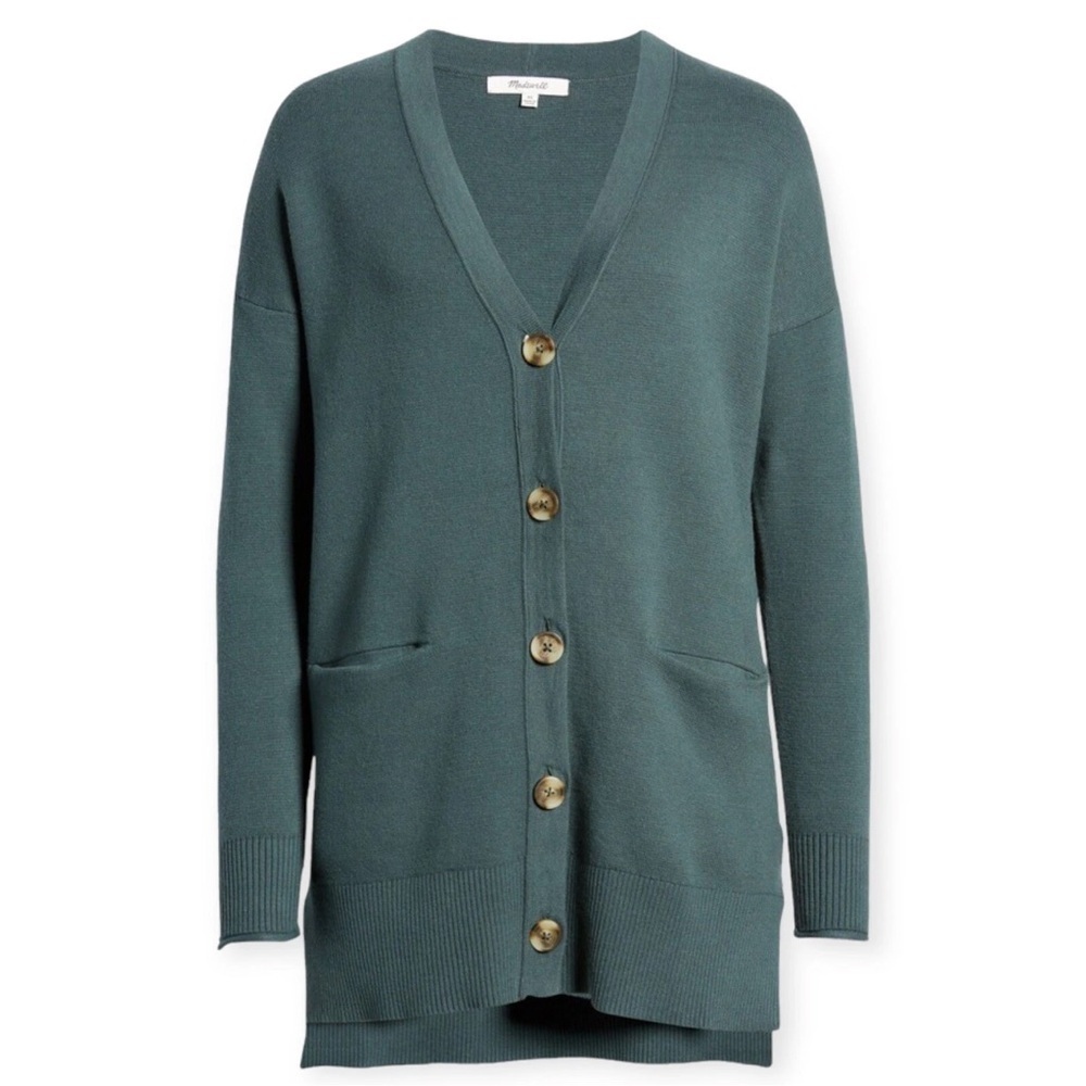 Madewell Miller Cardigan Size Small Midnight Green